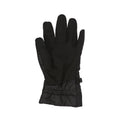 Black - Back - Regatta Unisex Adult Padded Stretch Logo Gloves