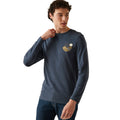 Navy Marl - Side - Regatta Mens Maylow Scenery Marl Long-Sleeved T-Shirt