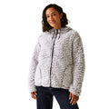 Deep Plum - Lifestyle - Regatta Womens-Ladies Zelpha Fluffy Hooded Fleece Jacket