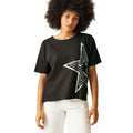 Black - Lifestyle - Regatta Womens-Ladies Abaya Star Foil Print T-Shirt