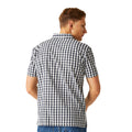 Navy-White - Pack Shot - Regatta Mens Denmoor Checked Shirt