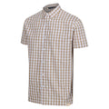 Oat-White - Side - Regatta Mens Denmoor Checked Shirt