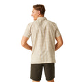 Oat-White - Pack Shot - Regatta Mens Denmoor Checked Shirt