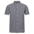 Navy-White - Front - Regatta Mens Denmoor Checked Shirt