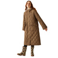 Toasted Tan - Side - Regatta Womens-Ladies Orla Kiely Quilted Long Length Jacket