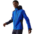 Olympian Blue-Navy - Side - Regatta Mens Hewitts X Colour Block Soft Shell Jacket