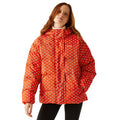 Red - Side - Regatta Womens-Ladies Orla Kiely Clover Quilted Oversized Padded Jacket