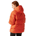 Red - Lifestyle - Regatta Womens-Ladies Orla Kiely Clover Quilted Oversized Padded Jacket