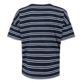 Navy-White - Back - Regatta Womens-Ladies Abaya Striped T-Shirt