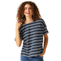 Navy-White - Lifestyle - Regatta Womens-Ladies Abaya Striped T-Shirt