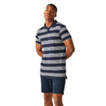 Navy-White - Lifestyle - Regatta Mens Tempete Stripe Polo Shirt