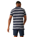 Navy-White - Pack Shot - Regatta Mens Tempete Stripe Polo Shirt