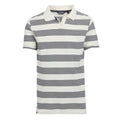 Antique White-Navy - Front - Regatta Mens Tempete Stripe Polo Shirt