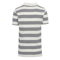 Antique White-Navy - Back - Regatta Mens Tempete Stripe Polo Shirt