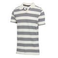 Antique White-Navy - Side - Regatta Mens Tempete Stripe Polo Shirt