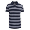 Navy-White - Front - Regatta Mens Tempete Stripe Polo Shirt