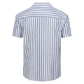 Coronet Blue-White - Back - Regatta Mens Shorebay II Stripe Short-Sleeved Shirt