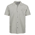 Fauna-Antique White - Front - Regatta Mens Shorebay II Stripe Short-Sleeved Shirt