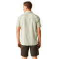 Fauna-Antique White - Pack Shot - Regatta Mens Shorebay II Stripe Short-Sleeved Shirt