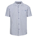 Coronet Blue-White - Front - Regatta Mens Shorebay II Stripe Short-Sleeved Shirt