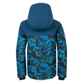 Moonlight Denim-Kingfisher Blue - Back - Regatta Childrens-Kids Liftie Camo Ski Jacket