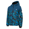 Moonlight Denim-Kingfisher Blue - Side - Regatta Childrens-Kids Liftie Camo Ski Jacket