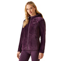 Deep Plum - Side - Regatta Womens-Ladies Endra Hooded Fleece Jacket