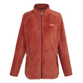 Mineral Red - Front - Regatta Womens-Ladies Lakara Fluffy Full Zip Fleece Jacket