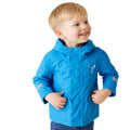 Hydro Blue - Side - Regatta Childrens-Kids Spike The Monster Waterproof Jacket