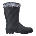 Black - Side - Regatta Womens-Ladies Luxley Faux Fur Lined Mid Cut Wellington Boots