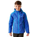 Olympian Blue-Hydro Blue - Side - Regatta Childrens-Kids Hurdle V Waterproof Jacket