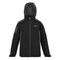 Black-Seal Grey - Front - Regatta Childrens-Kids Hurdle V Waterproof Jacket