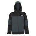 Seal Grey-Black - Front - Regatta Childrens-Kids Beamz IV Waterproof Jacket