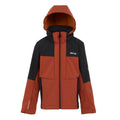 Red Ochre-Black - Front - Regatta Childrens-Kids Haydenbury II Soft Shell Jacket