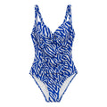 Brightest Blue - Front - Regatta Womens-Ladies Sakari Abstract Tummy Control One Piece Swimsuit