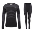 Black-Black - Front - Dare 2B Womens-Ladies In The Zone II Base Layer Set