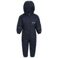 Navy - Front - Regatta Great Outdoors Childrens Toddlers Splosh III Waterproof Rainsuit