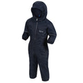 Navy - Side - Regatta Great Outdoors Childrens Toddlers Splosh III Waterproof Rainsuit