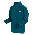 Moroccan Blue - Side - Regatta Great Outdoors Childrens-Kids Hot Shot II Half Zip Fleece Top