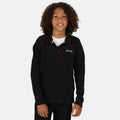 Black-Black - Side - Regatta Great Outdoors Childrens-Kids Hot Shot II Half Zip Fleece Top