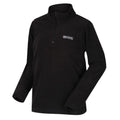 Black-Black - Lifestyle - Regatta Great Outdoors Childrens-Kids Hot Shot II Half Zip Fleece Top