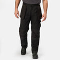 Black - Back - Regatta Mens Holster Workwear Trousers (Short, Regular And Long)