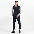 Navy -Navy - Pack Shot - Regatta Mens Flux Softshell Bodywarmer - Sleeveless Jacket Water Repellent And Wind Resistant