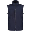 Navy -Navy - Front - Regatta Mens Flux Softshell Bodywarmer - Sleeveless Jacket Water Repellent And Wind Resistant