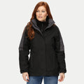 Black-Sealgrey - Back - Regatta Womens-Ladies Defender III 3 In 1 Waterproof Jacket