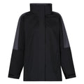 Black-Sealgrey - Front - Regatta Womens-Ladies Defender III 3 In 1 Waterproof Jacket