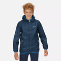 Moonlight Denim - Pack Shot - Regatta Great Outdoors Childrens-Kids Lever II Packaway Rain Jacket