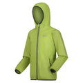 Green Algae - Side - Regatta Great Outdoors Childrens-Kids Lever II Packaway Rain Jacket