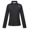 Black-Seal Grey - Front - Regatta Great Outdoors Womens-Ladies Montes Half Zip Fleece Top