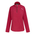 Deep Pink-Hot Pink - Front - Regatta Great Outdoors Womens-Ladies Montes Half Zip Fleece Top